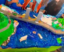 Alunos transformam a Ponte de Guaratuba em maquete