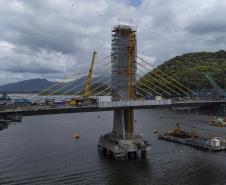 Ponte de Guaratuba chega a 80% de execução