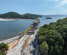 ponte de guaratuba alcança 88% de execução