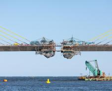 Ponte de Guaratuba atinge 91% de execução