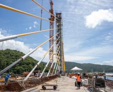 Último estai da Ponte de Guaratuba deve ser instalado na virada do mês