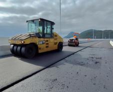 Começam as obras de pavimentação do tabuleiro da Ponte de Guaratuba
