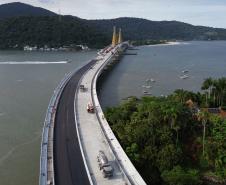 Começam as obras de pavimentação do tabuleiro da Ponte de Guaratuba