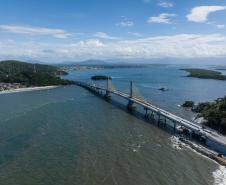 23 dias para a inauguração: mastros da Ponte de Guaratuba não têm mais andaimes