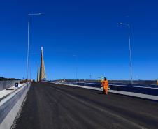 Ponte de Guaratuba já está 100% pavimentada