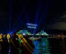 Show de luzes, drones e música emociona o público e celebra entrega da Ponte de Guaratuba