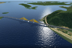 Ponte de Guaratuba Maquete 3d