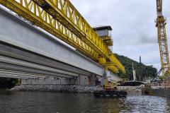 obras da Ponte de Guaratuba, no Litoral do Paraná, atingiram 35,3% de execução