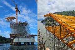 Começa construção da superestrutura da parte estaiada da Ponte de Guaratuba