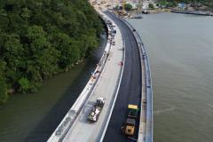 Começam as obras de pavimentação do tabuleiro da Ponte de Guaratuba