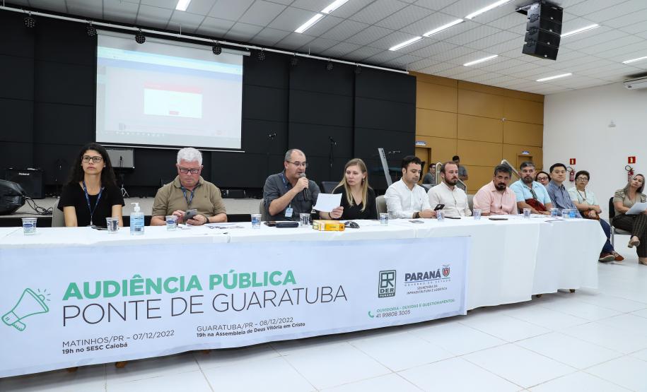 Segundo dia de audiência pública da Ponte de Guaratuba tem ampla participação popular