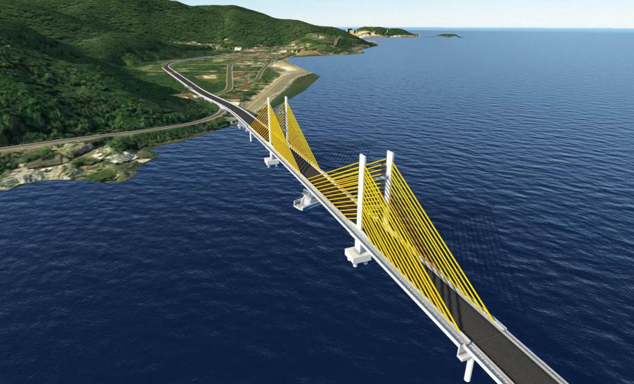 Ponte de Guaratuba Maquete 3d