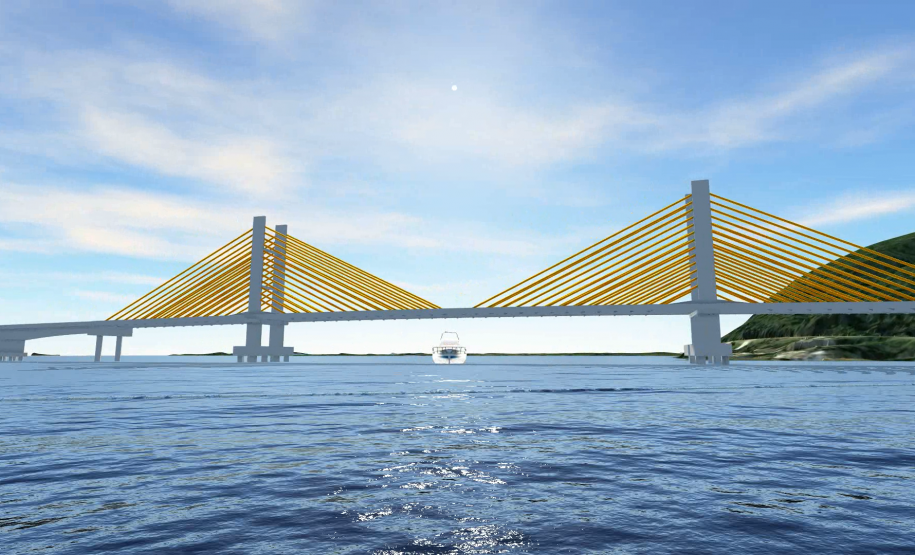 Ponte de Guaratuba Maquete 3d