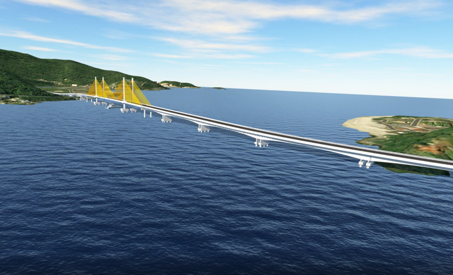 Ponte de Guaratuba Maquete 3d