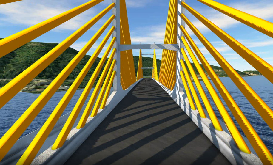 Ponte de Guaratuba Maquete 3d