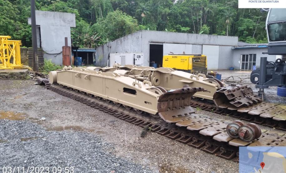 Maquinário para manutenção preventiva do guindaste