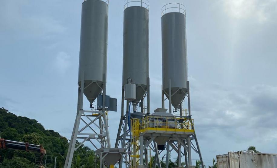 Montagem da Central de Concreto em Guaratuba