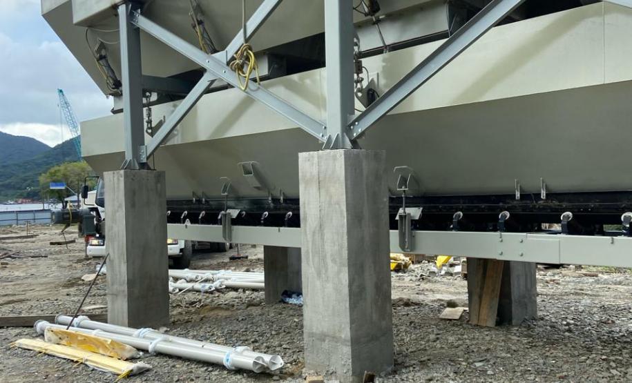 Montagem da Central de Concreto em Guaratuba