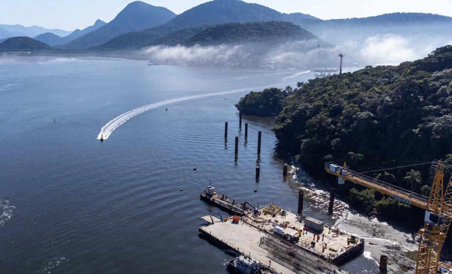 Com início do trecho estaiado, Ponte de Guaratuba chega a 11% de conclusão