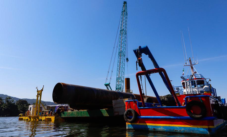 Com início do trecho estaiado, Ponte de Guaratuba chega a 11% de conclusão