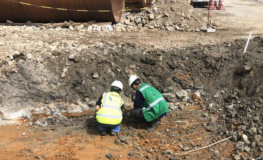 Ponte de Guaratuba: Acompanhamento arqueológico. O objetivo do monitoramento é garantir a preservação do patrimônio arqueológico nas áreas da construção dos acessos da ponte