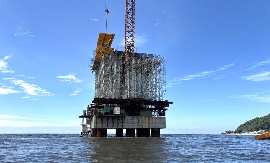 Começa construção da superestrutura da parte estaiada da Ponte de Guaratuba
