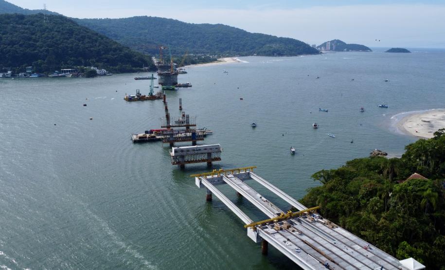 Obras da Ponte de Guaratuba chegam a 55,7% de execução
