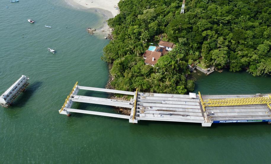 Obras da Ponte de Guaratuba chegam a 55,7% de execução