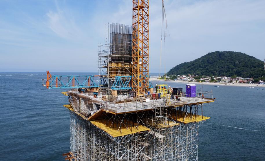 Obras da Ponte de Guaratuba chegam a 55,7% de execução