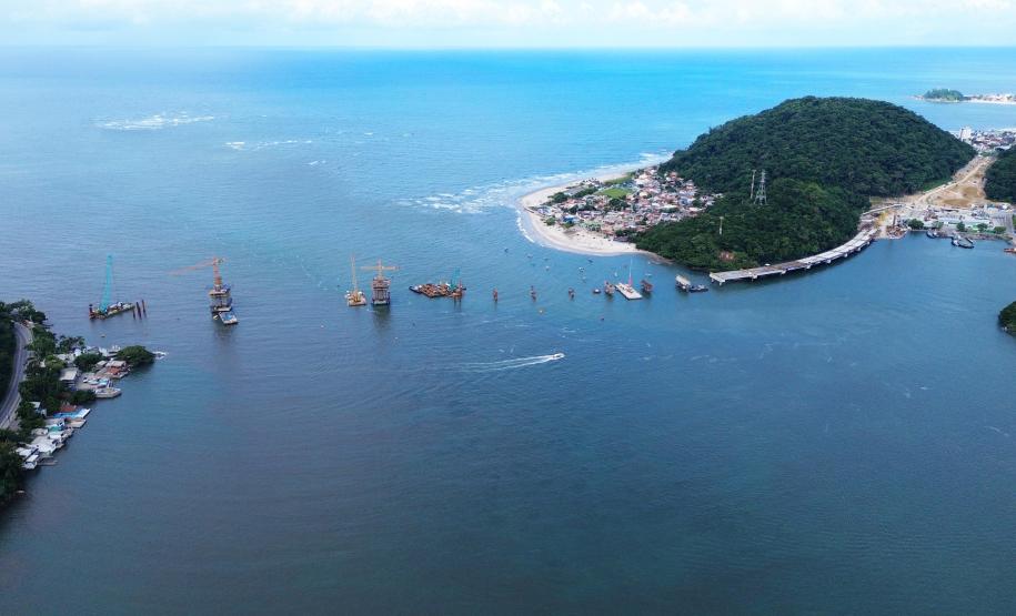 ponte de guaratuba chega a 60% de execução