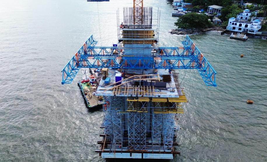 ponte de guaratuba chega a 60% de execução