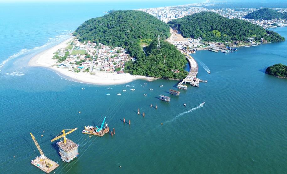 ponte de guaratuba chega a 60% de execução
