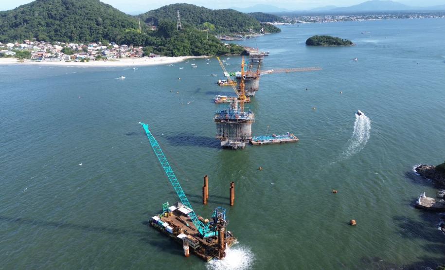 ponte de guaratuba chega a 60% de execução
