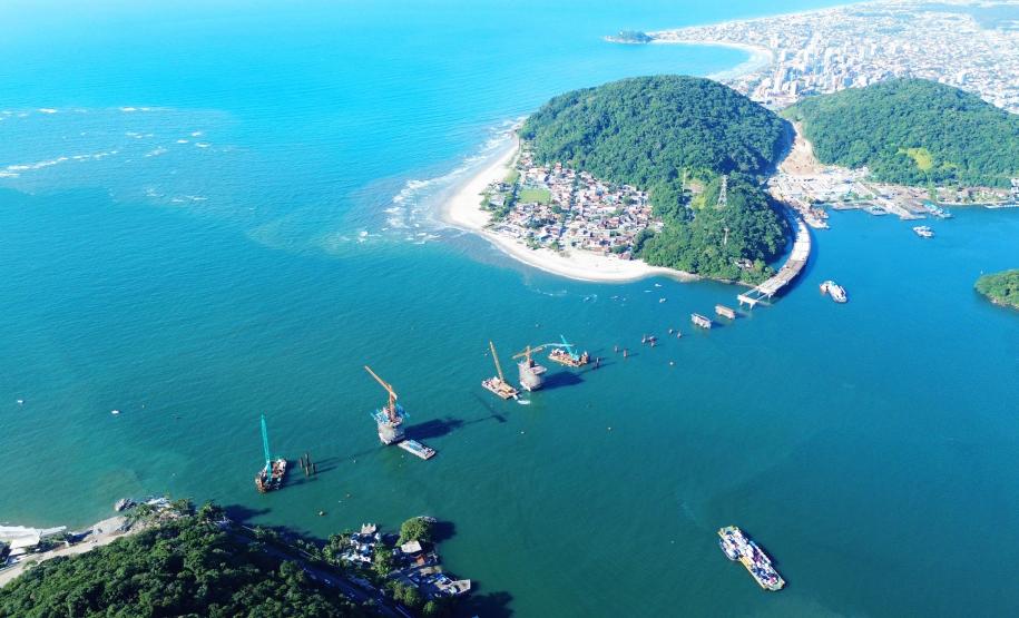 ponte de guaratuba chega a 60% de execução