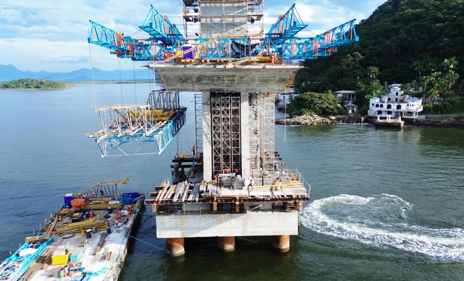 ponte de guaratuba chega a 60% de execução