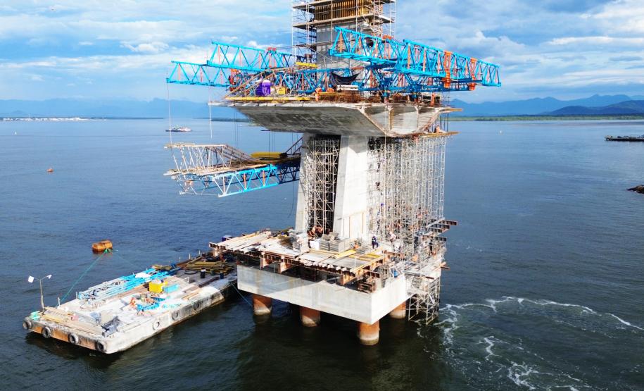 ponte de guaratuba chega a 60% de execução