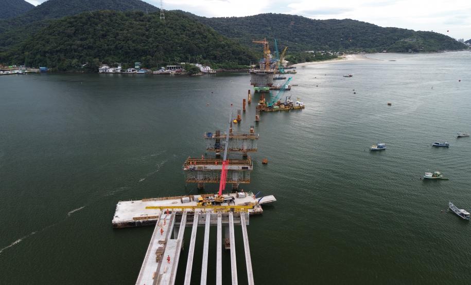 ponte de guaratuba chega a 60% de execução