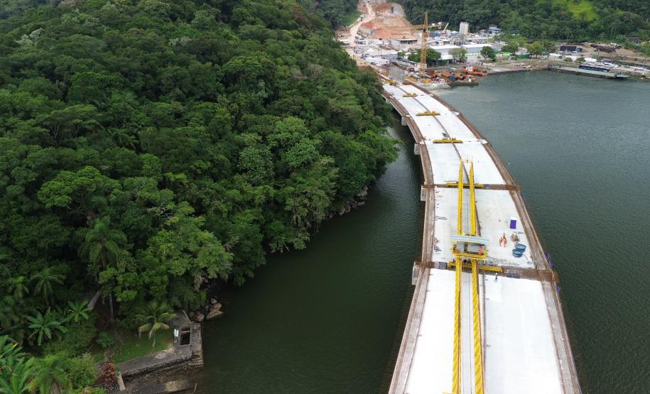 ponte de guaratuba chega a 60% de execução