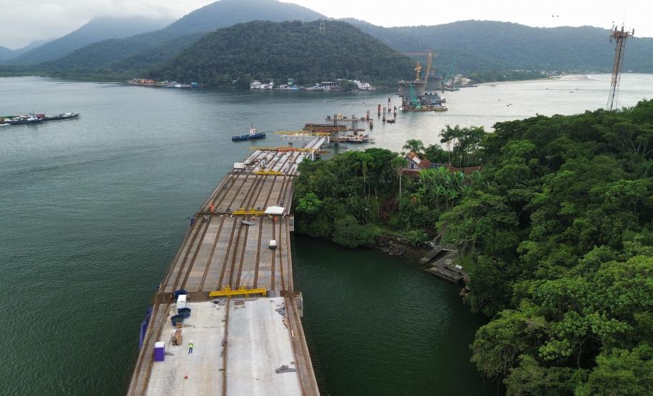 ponte de guaratuba chega a 60% de execução