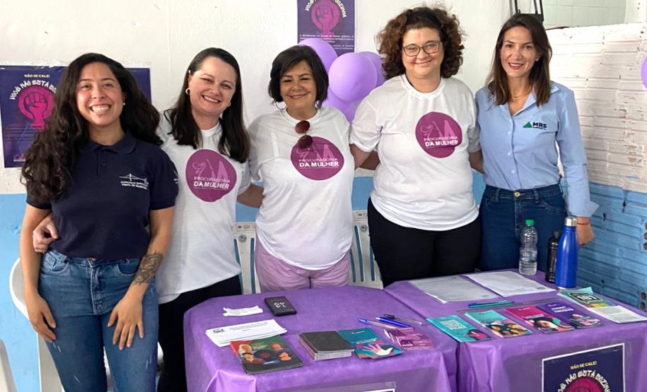 Agosto Lilás mobiliza comunidade no litoral com apoio do Consórcio Nova Ponte