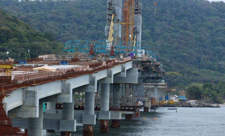 ponte de guaratuba chega a 80% de execução