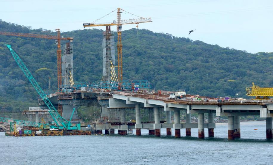ponte de guaratuba chega a 80% de execução