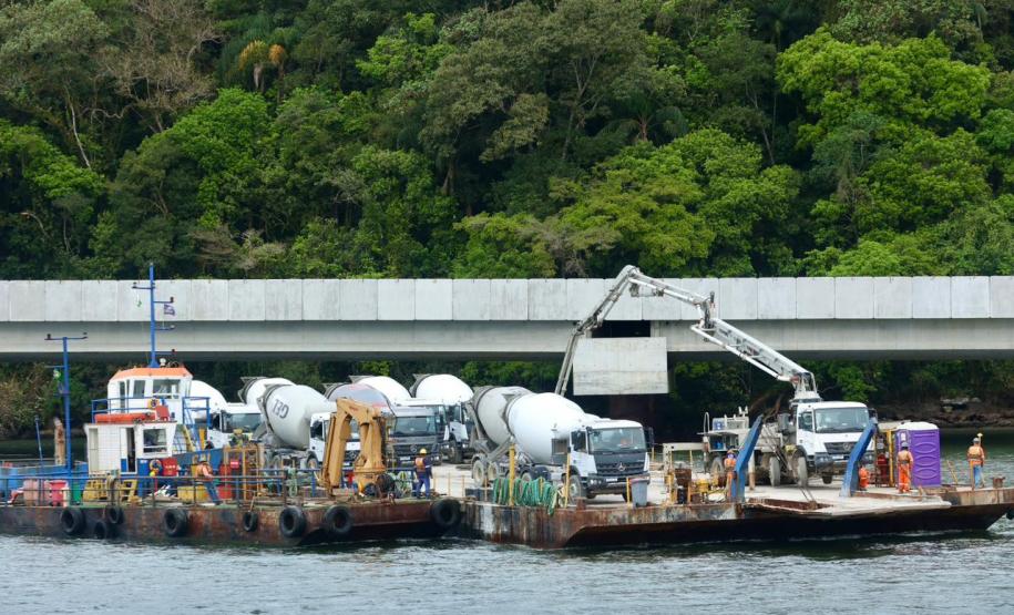 ponte de guaratuba chega a 80% de execução