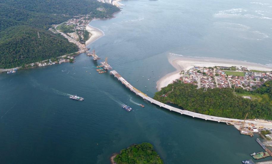 ponte de guaratuba chega a 80% de execução