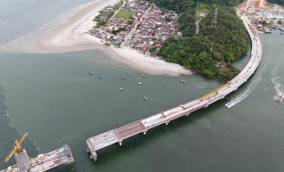 ponte de guaratuba chega a 80% de execução