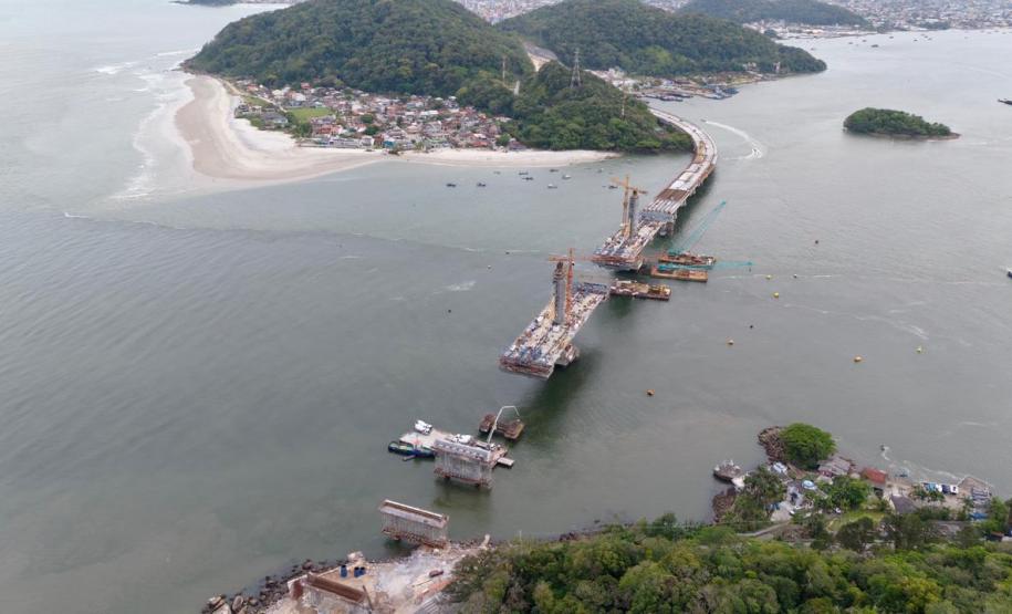 ponte de guaratuba chega a 80% de execução