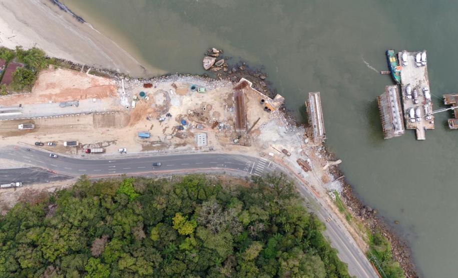 ponte de guaratuba chega a 80% de execução