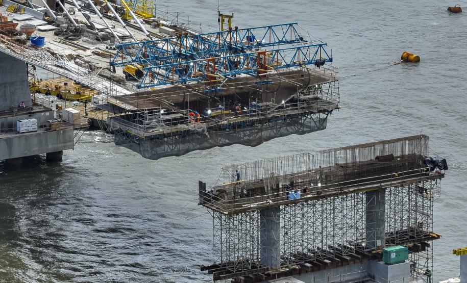 Ponte de Guaratuba chega a 85% de execução