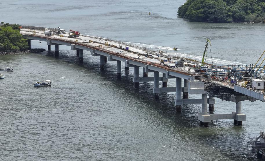 Ponte de Guaratuba chega a 85% de execução