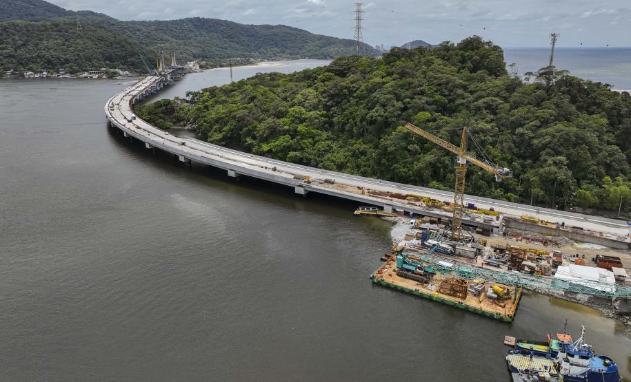 Ponte de Guaratuba chega a 85% de execução
